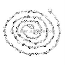 Unique design fashion 925 sterling silver chain necklace